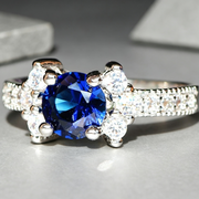 New Hot European And American Princess Ring Champagne Gem Engagement Ring Lady