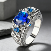 Beauty Princess ring heart-shaped ruby engagement ring