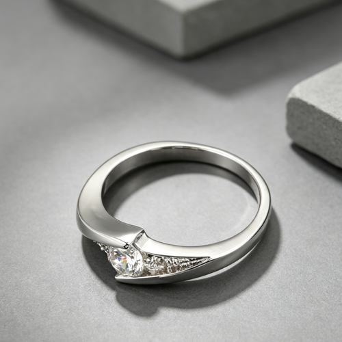 European and American popular best-selling ornaments AAA zircon plating white gold hand ornament fashion brief Engagement Wedding Ring wholesale