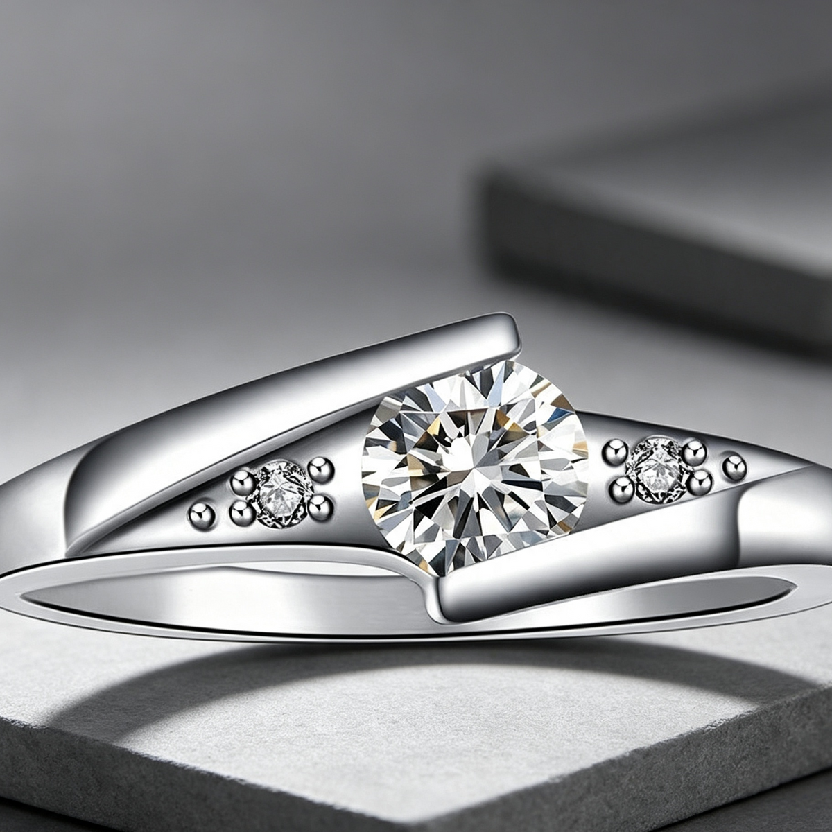 European and American popular best-selling ornaments AAA zircon plating white gold hand ornament fashion brief Engagement Wedding Ring wholesale