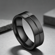 Simple Car Line Men s Titanium Steel Ring Zircon Couple Ring