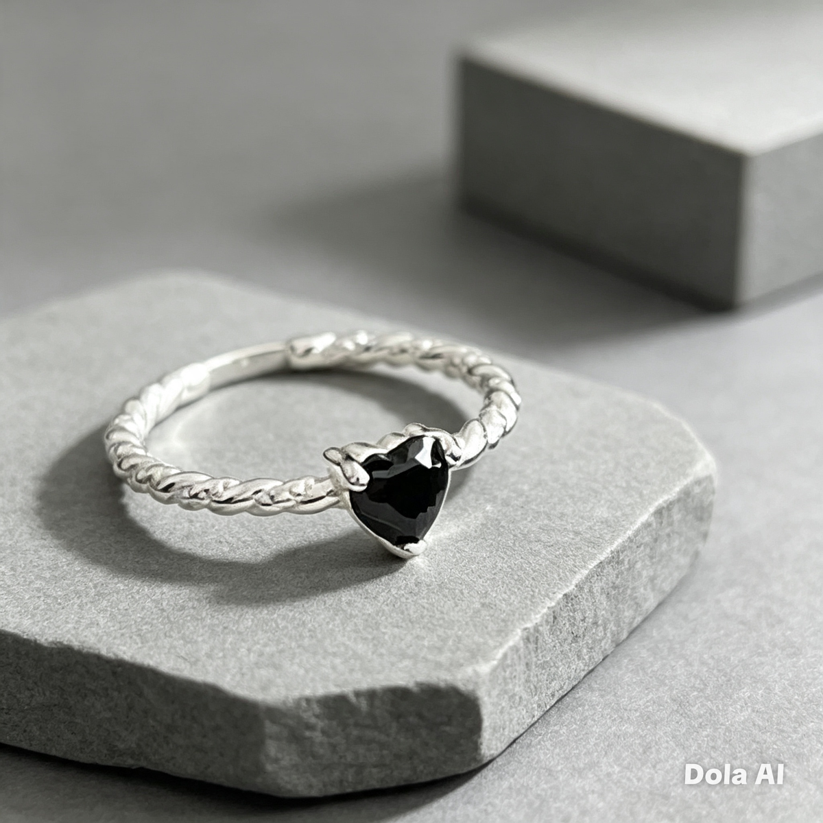 Sweet Cool Style Black Zircon XINGX Ring For Women