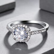Wedding Rings for Women Silver Color Jewelry Luxury Rings Engagement Square Bague Cubic Zirconia