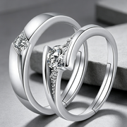 Moissanite Couple Engagement Rings