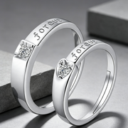 Moissanite Couple Engagement Rings