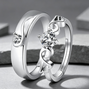 Moissanite Couple Engagement Rings