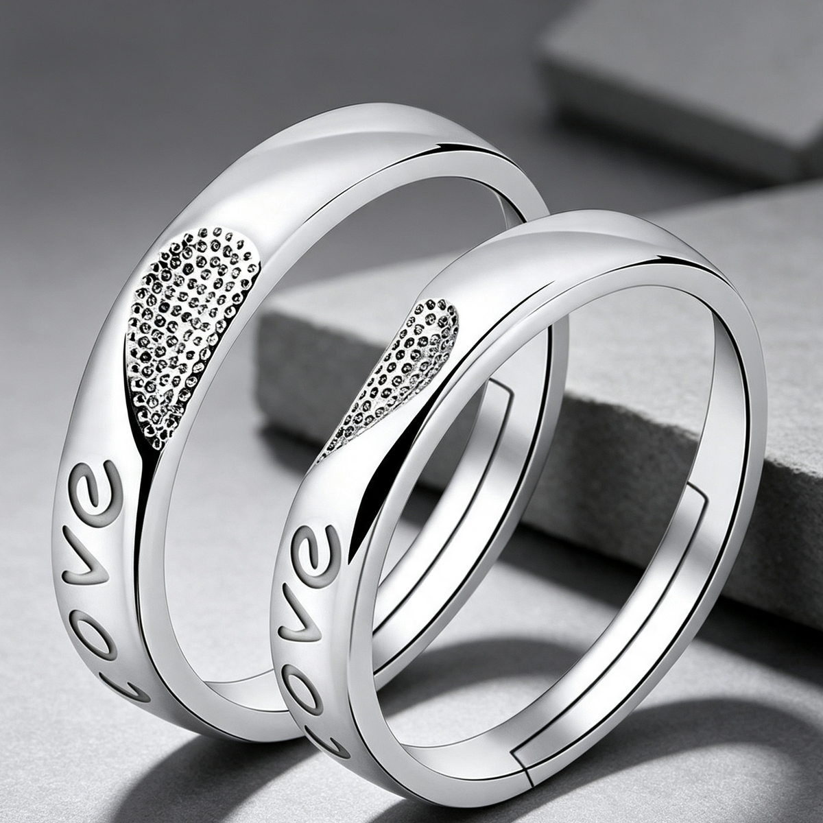 Moissanite Couple Engagement Rings