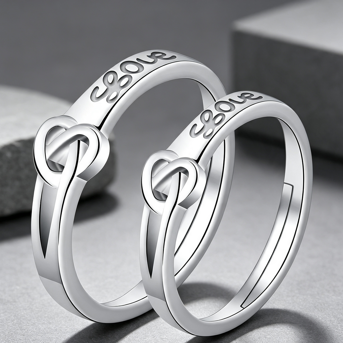 Moissanite Couple Engagement Rings