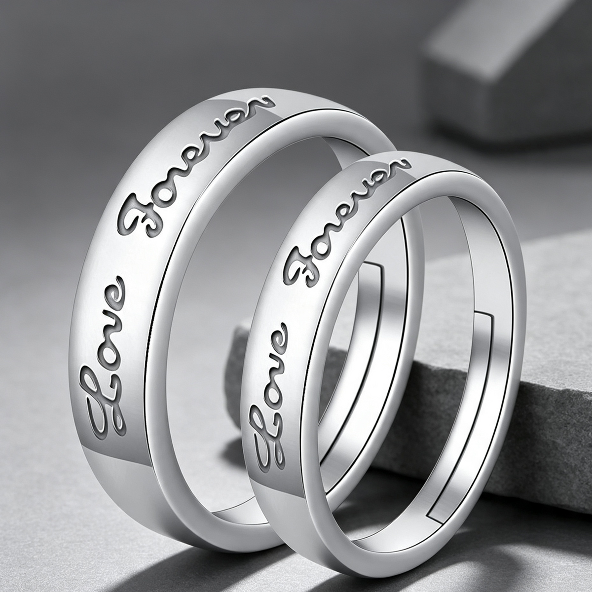 Moissanite Couple Engagement Rings