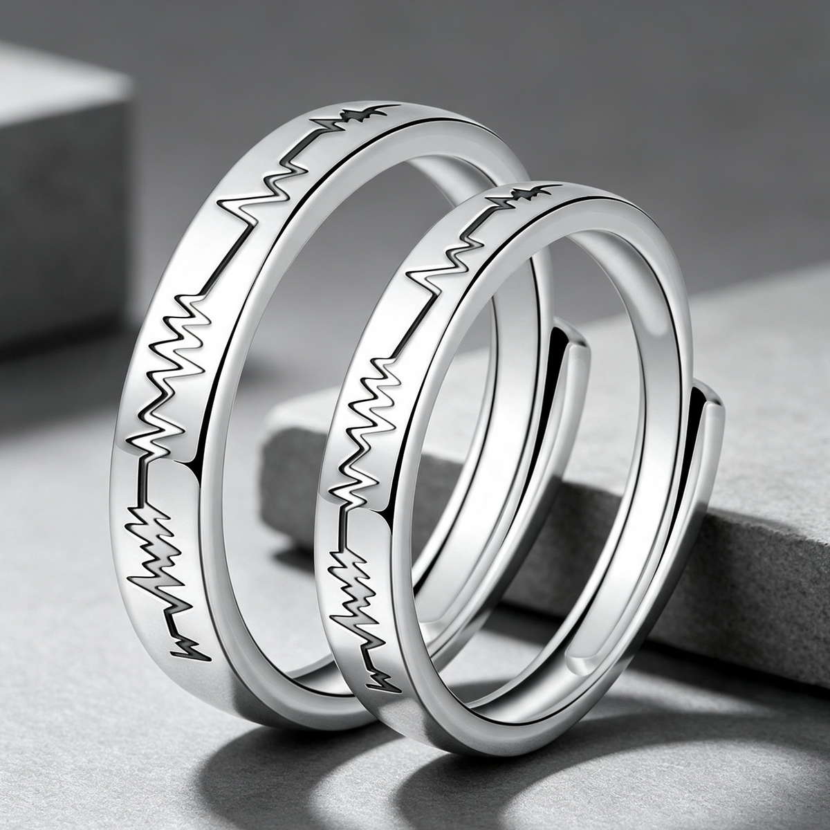 Moissanite Couple Engagement Rings