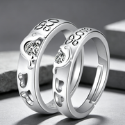 Moissanite Couple Engagement Rings
