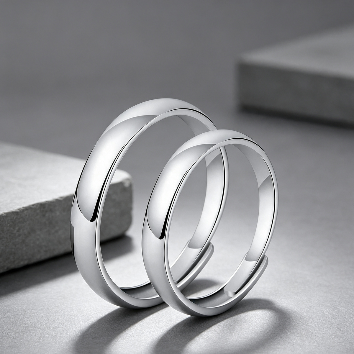 Moissanite Couple Engagement Rings