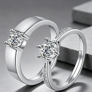 Moissanite Couple Engagement Rings