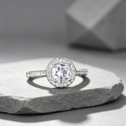 Micro Inlaid AAA Zircon White Gold Diamond Ring