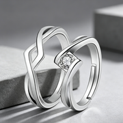 Moissanite Couple Engagement Rings