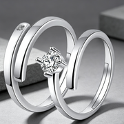 Moissanite Couple Engagement Rings