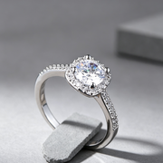 Wedding Rings for Women Silver Color Jewelry Luxury Rings Engagement Square Bague Cubic Zirconia