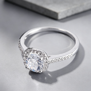Wedding Rings for Women Silver Color Jewelry Luxury Rings Engagement Square Bague Cubic Zirconia