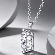 Afternoon Rose - A Fashionable And Luxurious Diamond Jewelry Pendant Set With 1-carat, 2-carat And 3-carat Moissanite S925 Sterling Silver And Platinum Plating