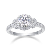Lighthouse Large Diamond Ring Luxury Fashion Set Moissanite Silver Ring