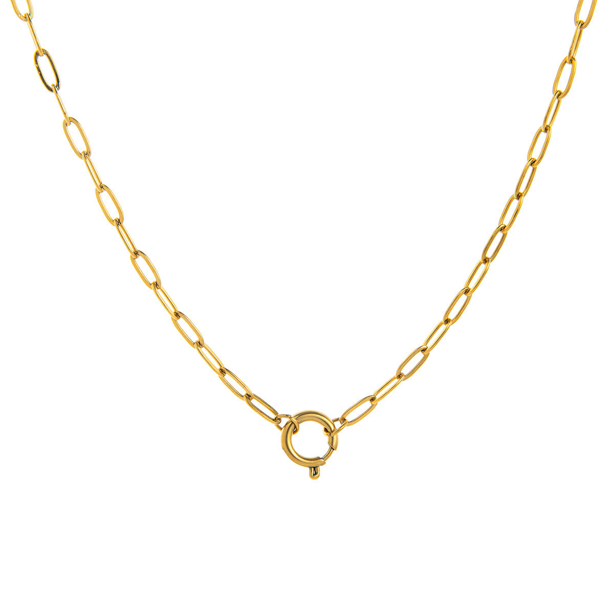 Stainless Steel DIY Vacuum Plating 18K Gold Color Protection Necklace