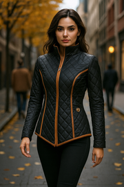 Mandy | Diamond-quilted Padded Jacket