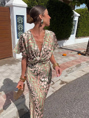 CLARANDRA - COPPER MIDI DRESS