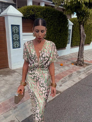 CLARANDRA - COPPER MIDI DRESS