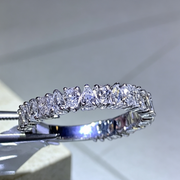 Simple Luxury Inlaid Waterdrop Rhinestone Rings Women's Simple