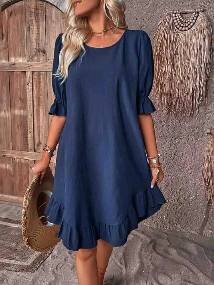 Sally | Summer Dress with Ruffles