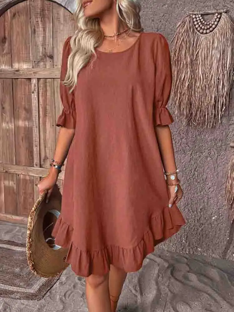 Sally | Summer Dress with Ruffles