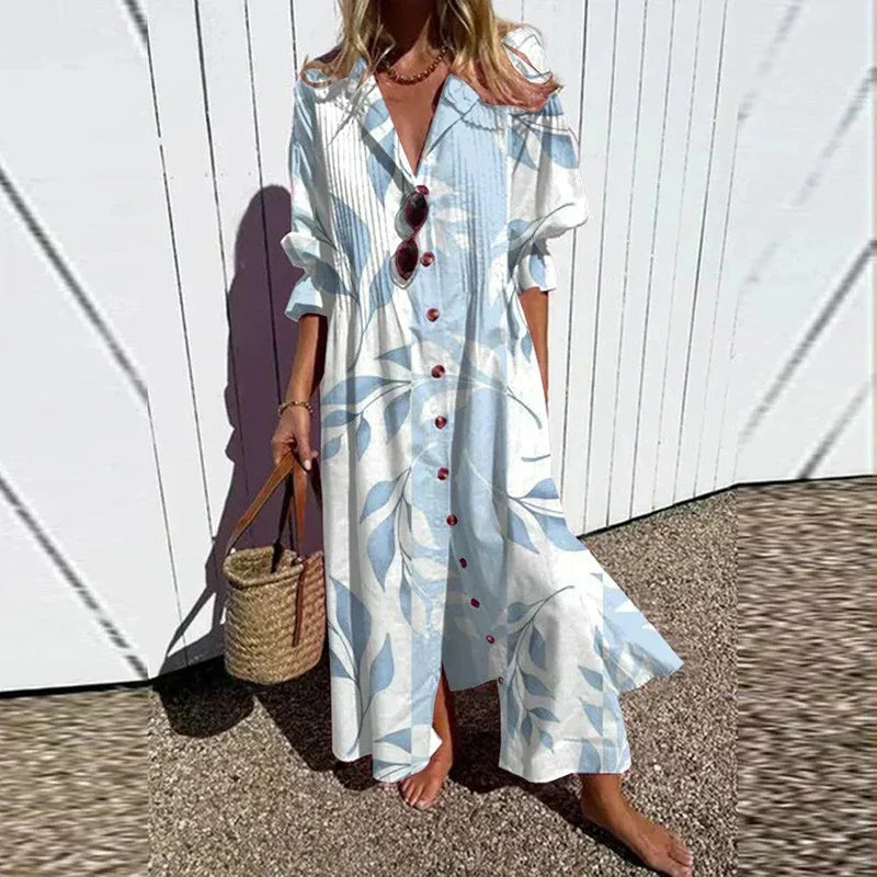 Alyssa™ Boho Puff Sleeve Maxi Dress