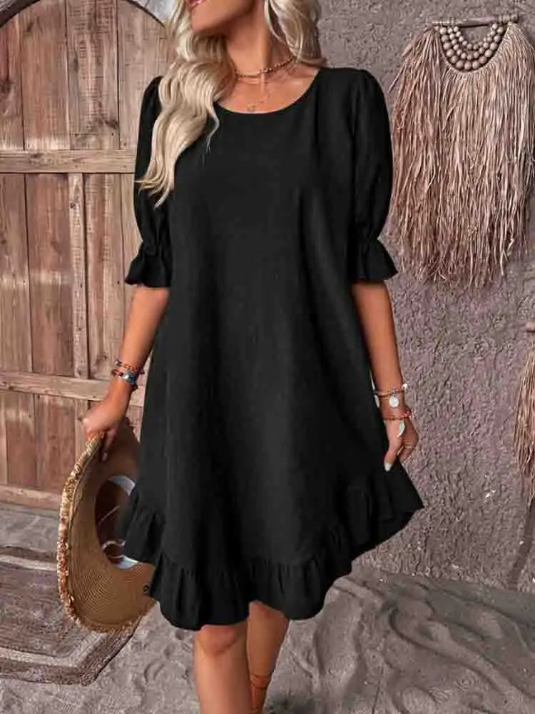 Sally | Summer Dress with Ruffles