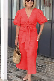 Natasha - Elegant V-Neck Dress