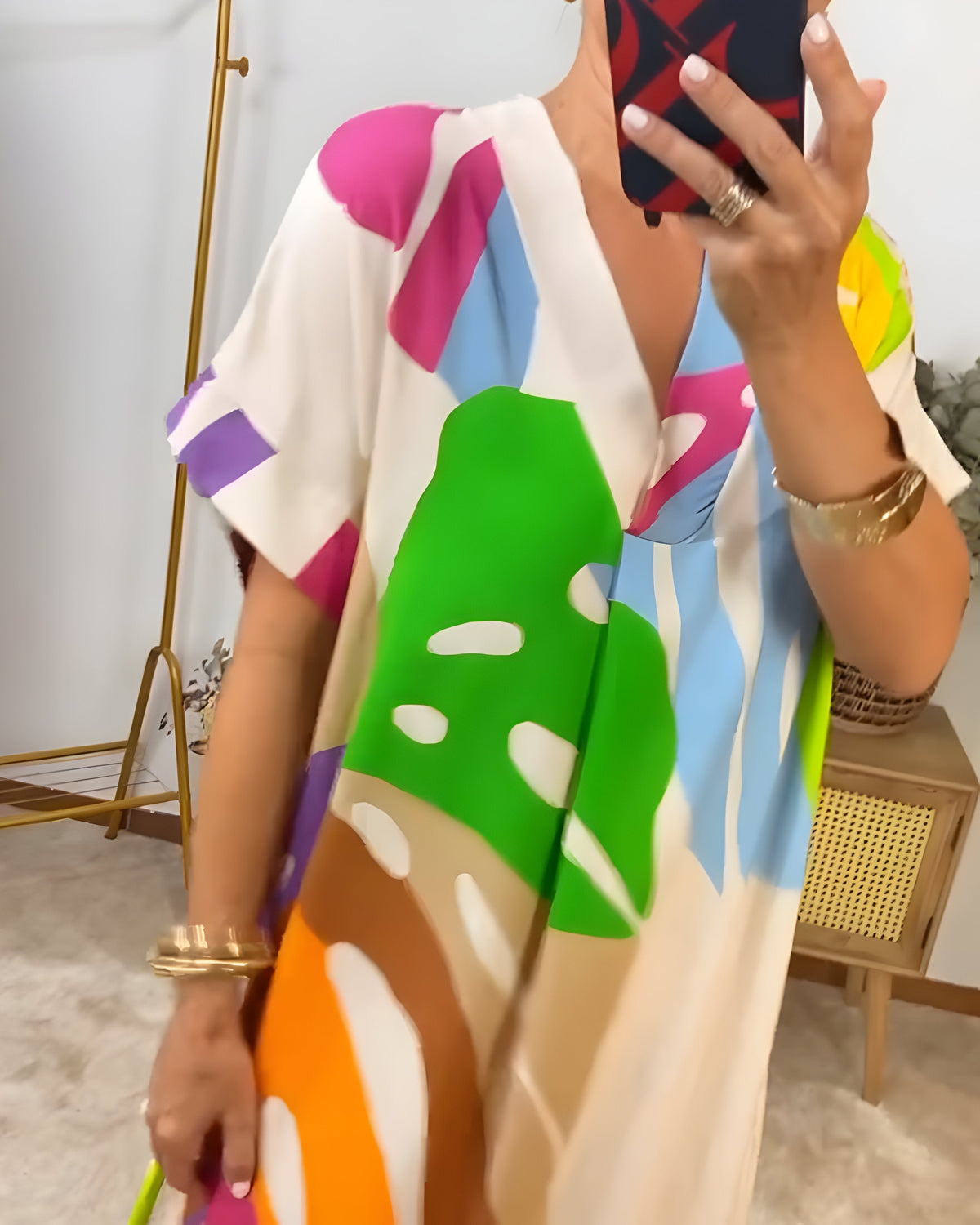 Rianna - Abstract Print Dress