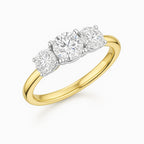 CTW Diamond Triple Stone Ring 7"