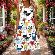 Stella | Cat Print Dress
