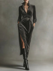 Elegant Corduroy Dress