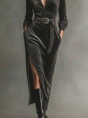 Elegant Corduroy Dress