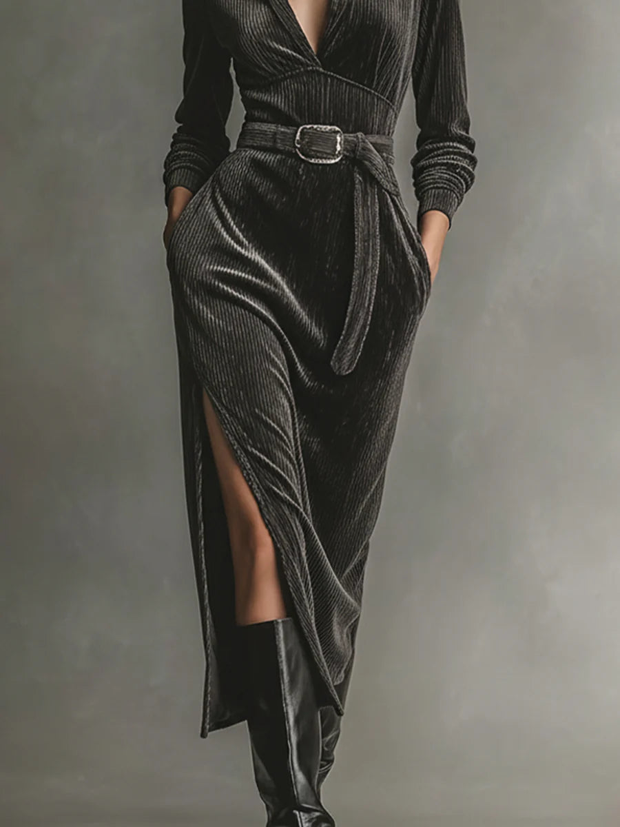 Elegant Corduroy Dress