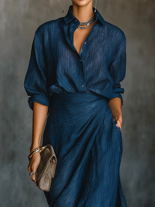 Celeste | Dark Blue Maxi Set