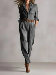 Sophisticated Plaid Utility Jumpsuit