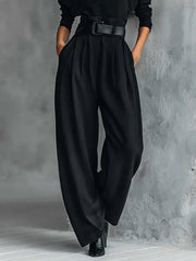 Chic All-Black Two-Piece Set