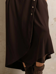 Dark Brown Bohemian Midi Dress