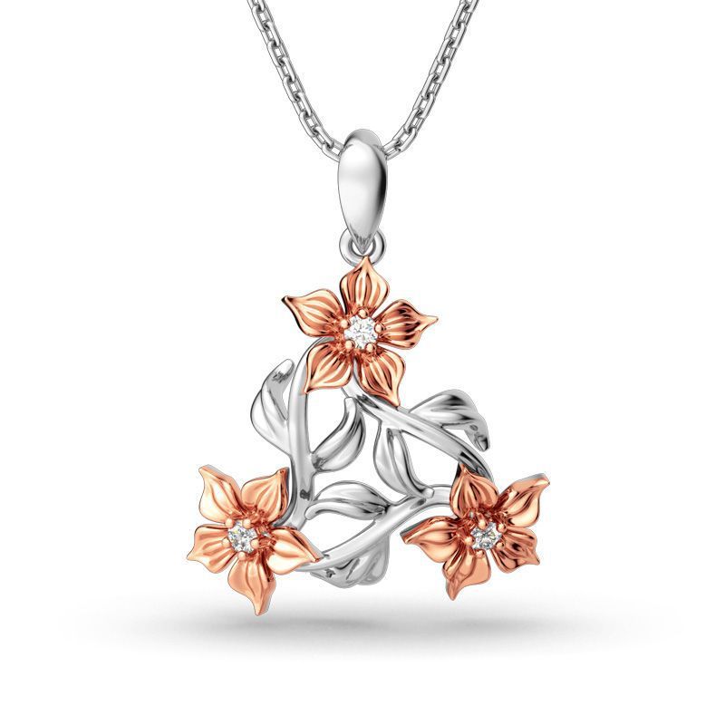 Women's Two-color Rose Gold Necklace