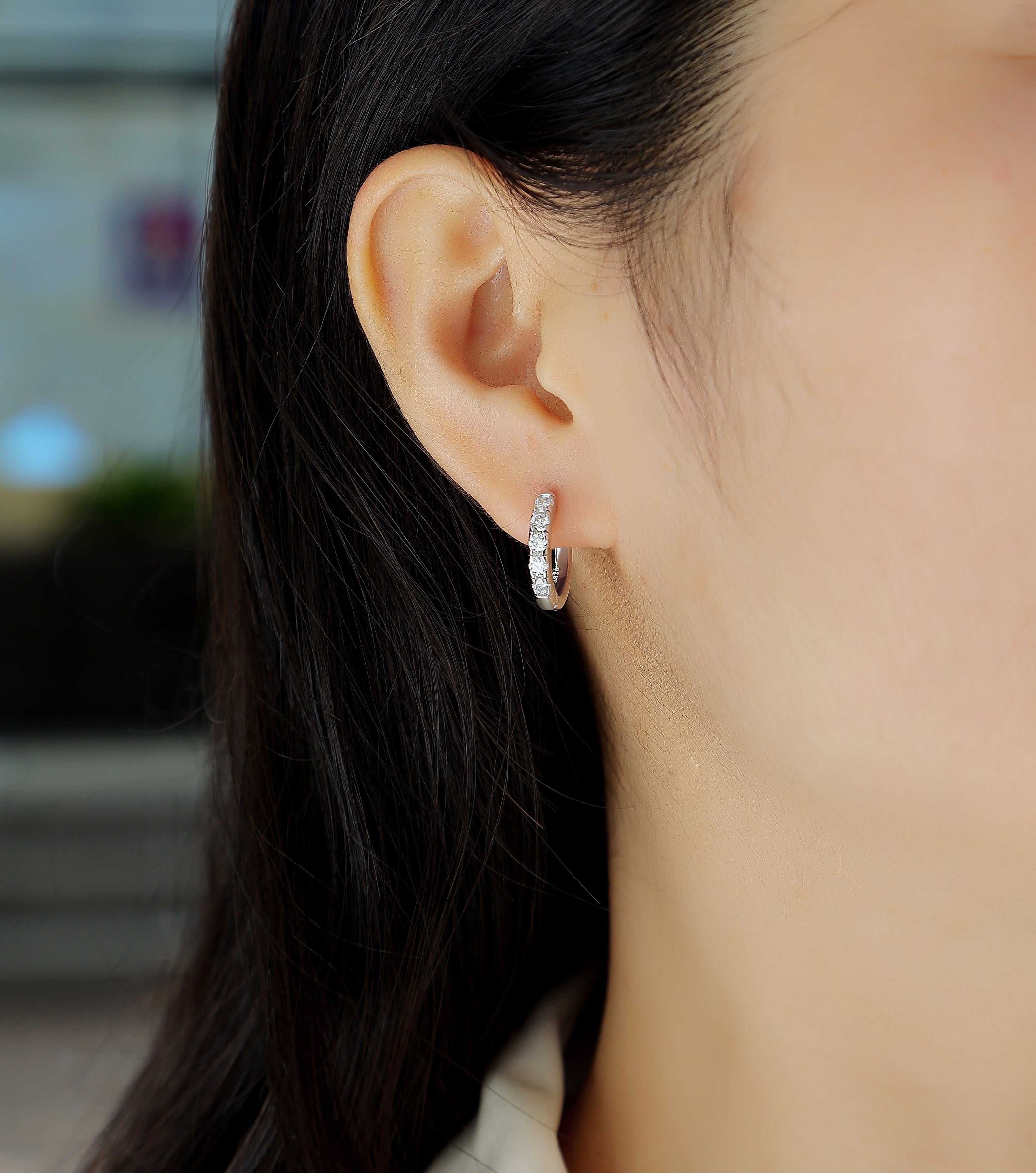Summer Iced Tea - Fashionable And Luxurious Diamond Jewelry Set With Moissanite S925 Sterling Silver And Platinum-plated Stud Earrings