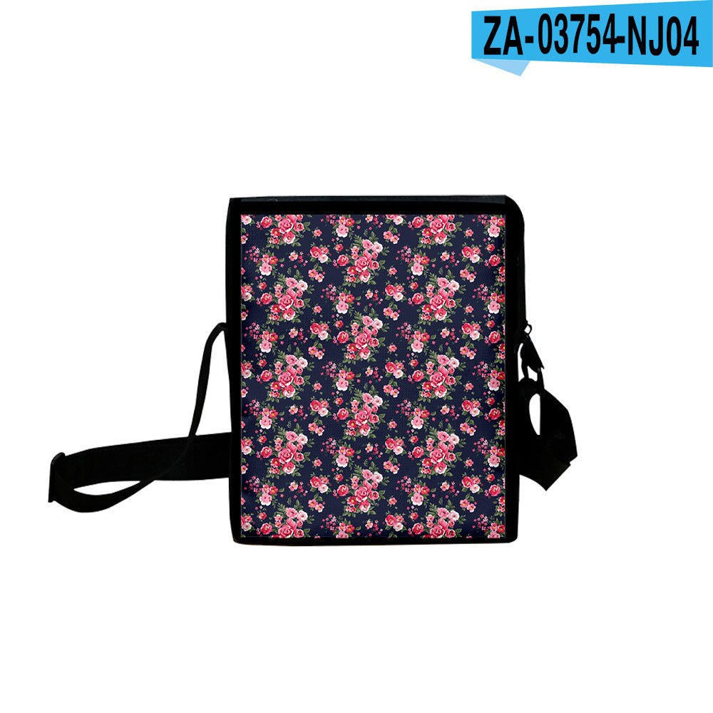 Mori Style 3D Digital Printing Cartoon Animation Zipper Oxford Cloth Bag