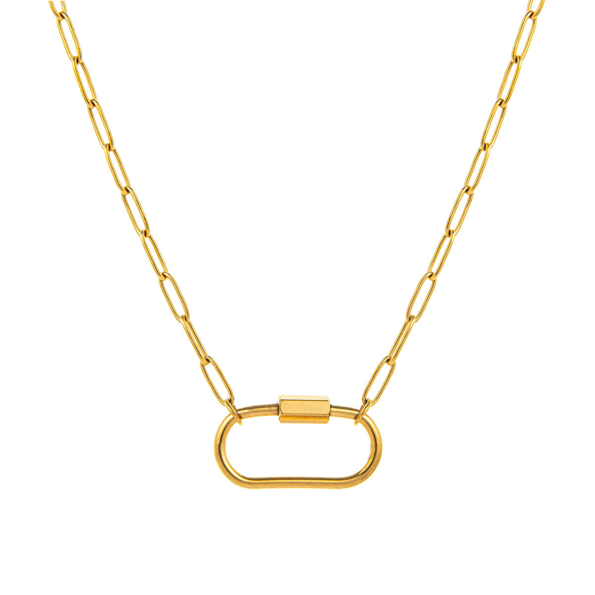 Stainless Steel DIY Vacuum Plating 18K Gold Color Protection Necklace