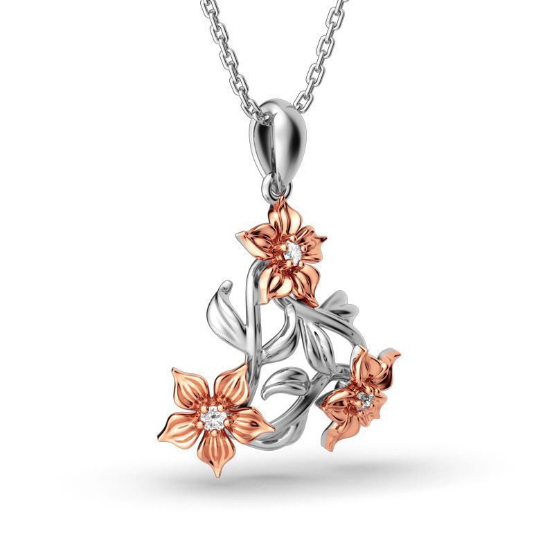 Women's Two-color Rose Gold Necklace