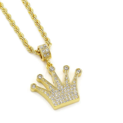 Iced Out Royalty Crown Necklace